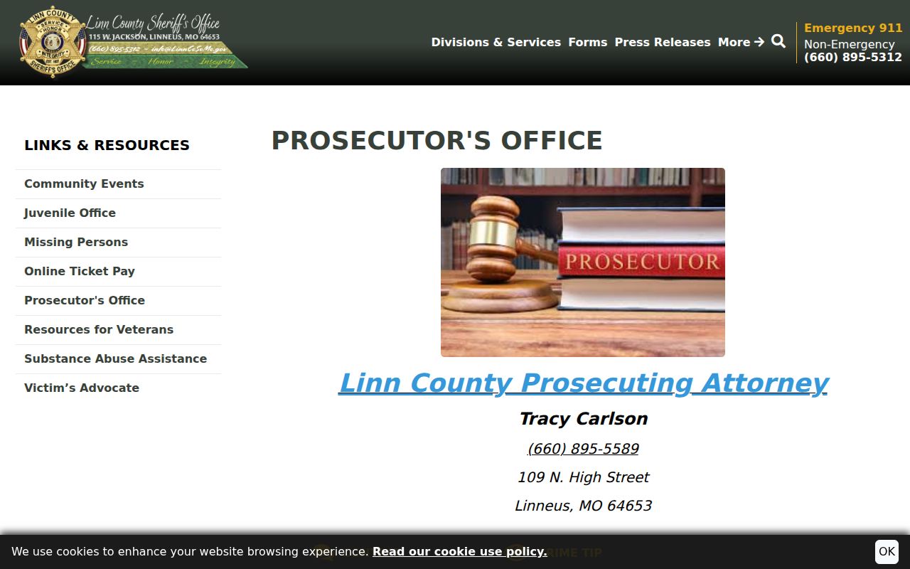 Linn County criminal court cases and Prosecuting Attorney office information