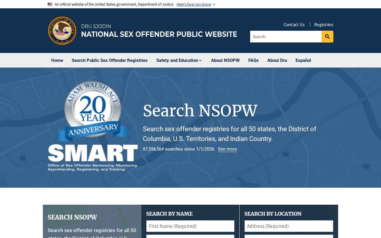 National search used after a Linn County sex offender registry search