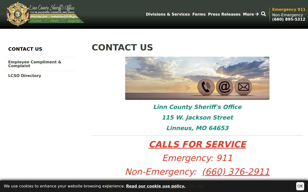 Meadville criminal records contact through Linn County law enforcement