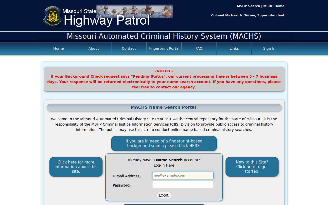 Linn County criminal history MACHS name search portal