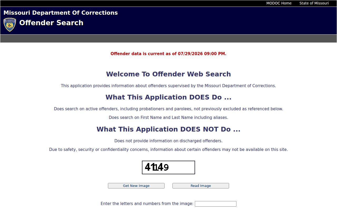 Linn County criminal history Missouri corrections offender search